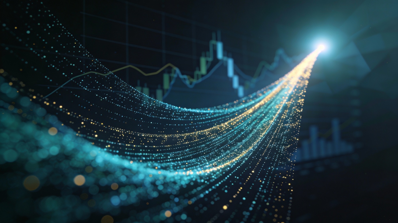 Equity curve visualization showing converging performance across runs