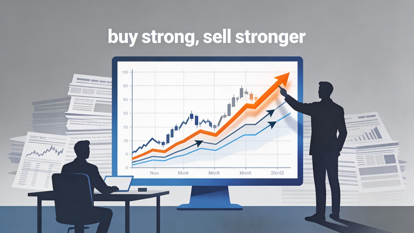 How to beat sp 500 Momentum investing concept: buy strong and sell stronger (illustration)